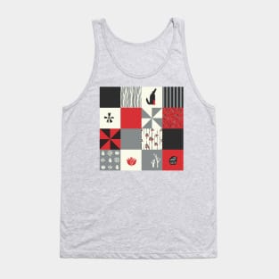 Little Red Patchwork Tank Top